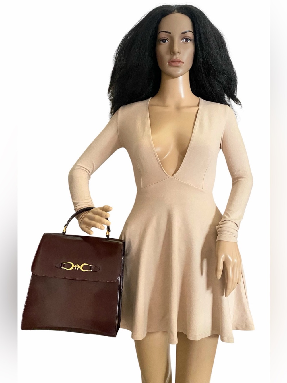 Etienne Aigner vintage top handle burgundy leather satchel - Picture 8 of 9